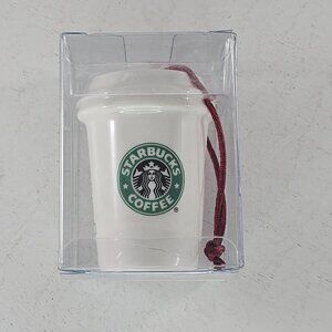Starbucks Coffee Mini Cup Ornament With Red String New In Box 2007